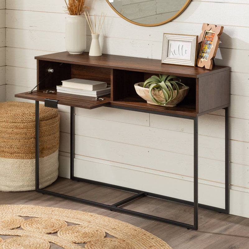 Kiichirou 42'' Console Table, Dark Walnut