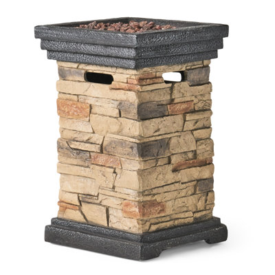 Colonne de feu de 29 po de hauteur - 40000, aspect pierre, oxyde de magnésium 19,21 po x 29 po, sans assemblage