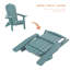 Chaise Adirondack pliante en plastique Shubhika-845593965