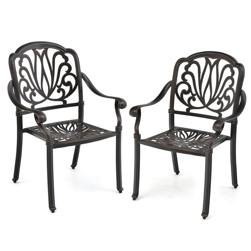 Amiko Stackable Outdoor Patio Dining Armchair
