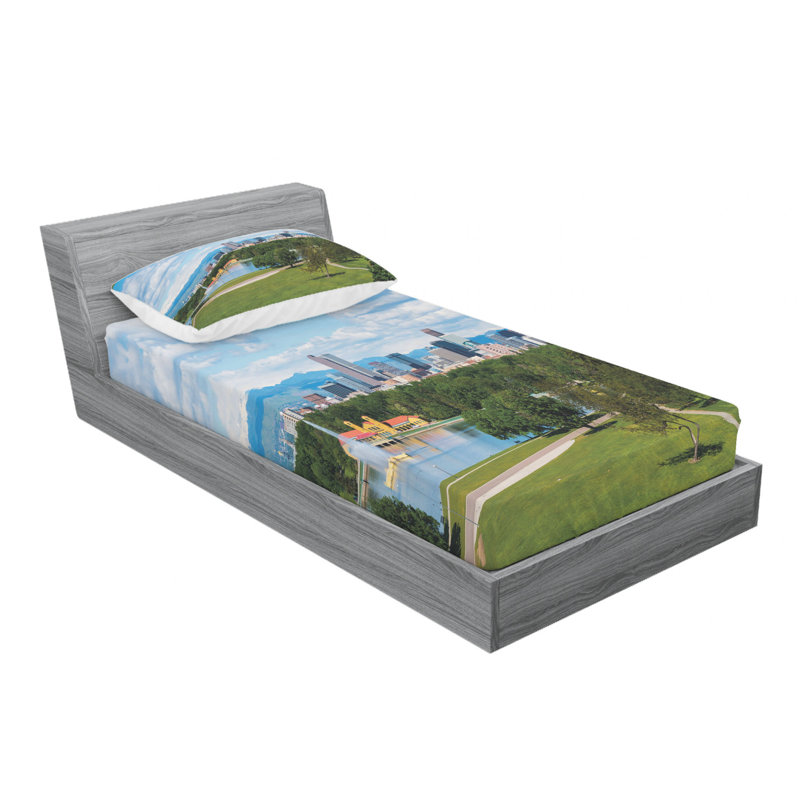 Ensemble de draps City Park at Denver, Ensemble de draps pour lit simple TG avec drap-hou