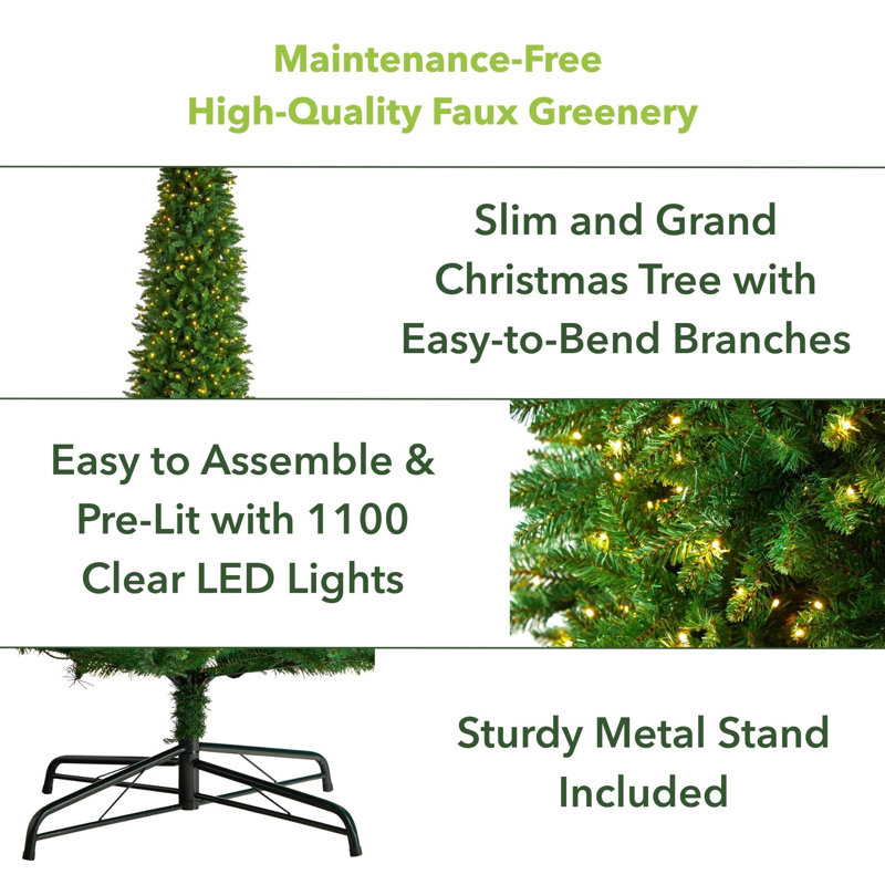 144' H Lighted Artificial Pine Christmas Tree