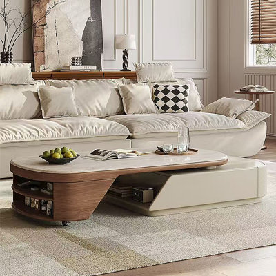 Modern minimalist telescopic coffee table