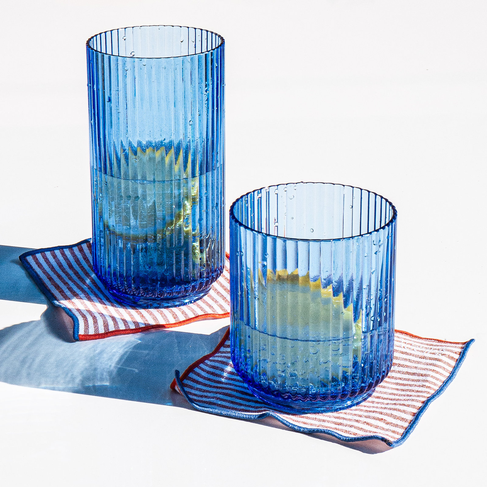 Indra Acrylic Drinking Glass, Blue, 22oz.
