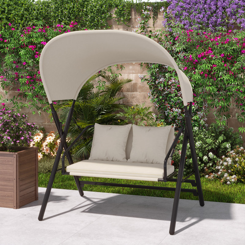 Balancelle de jardin d'extérieur avec auvent