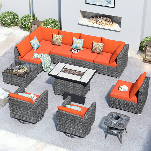 Latitude Run® 8 - Person Outdoor Seating Group with Cushions & Reviews ...