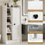 Engineered Wood Freestanding Linen Cabinet