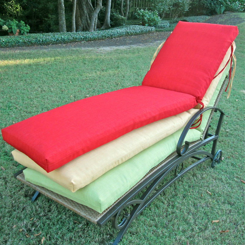 Coussins de chaise longue intérieur / extérieur, Cannelle, l 74 po x P 24 po