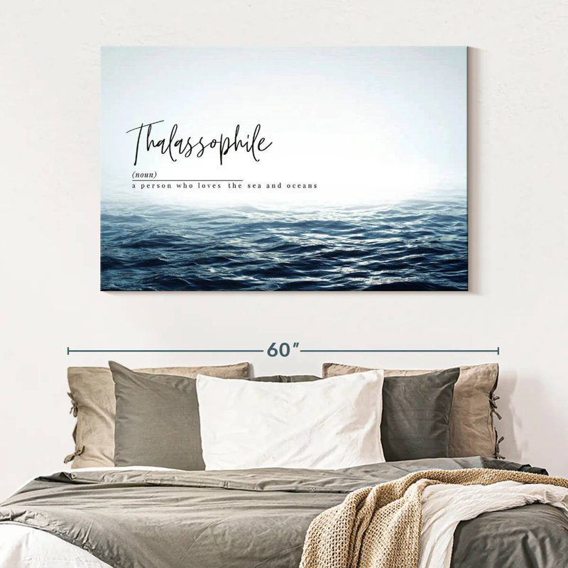 " Thalassophile Definition " by Yi Art, 34" H x 51" W x 1.25" D