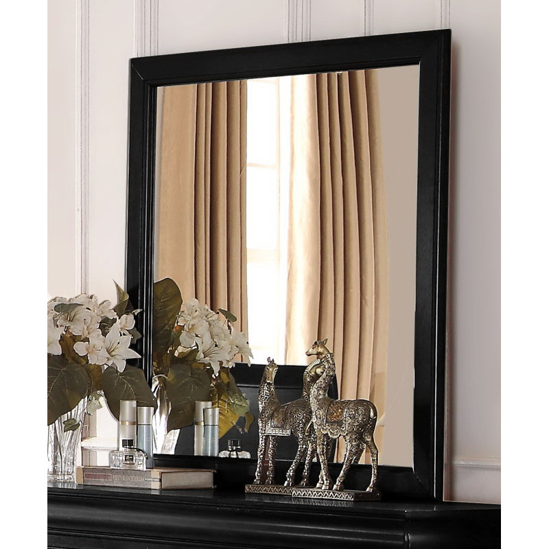 Elim Wood Wall Mirror, Cherry