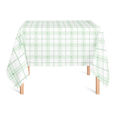 Danyale Plaid Cotton Blend Square St. Patrick's Day Tablecloth