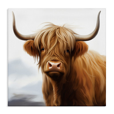 «Long Horn Highland Cow», toile par Heidi Kuntz