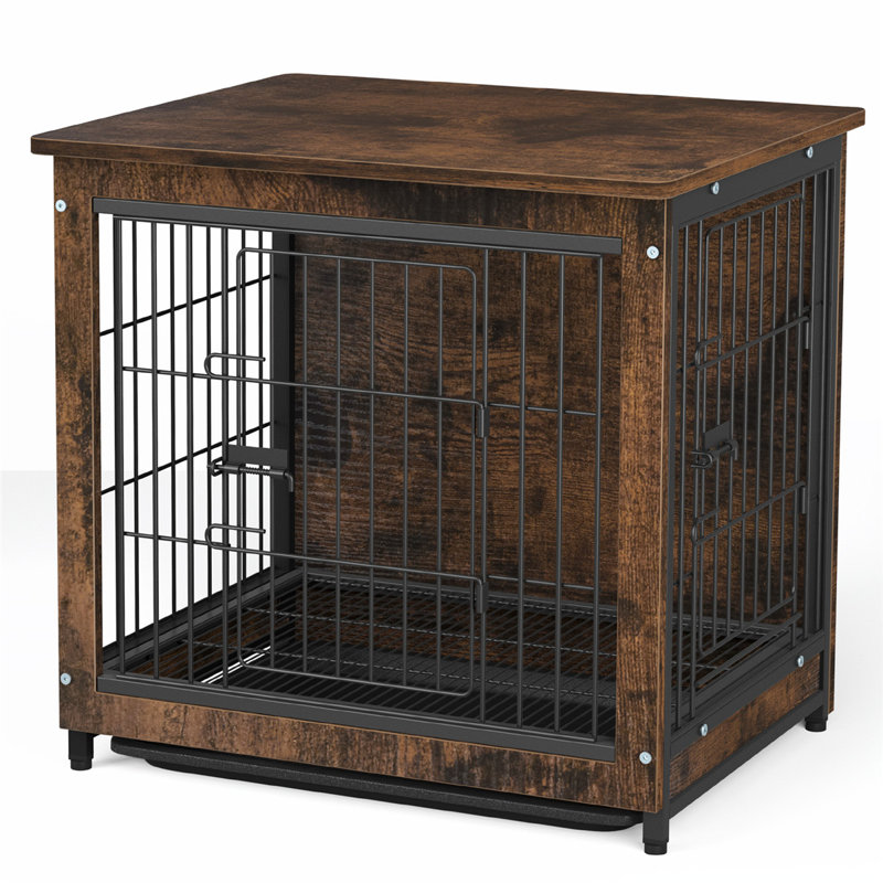 Algunde Wood Furniture Style Crate with 2 Doors, Small ( 23" H x 24" W x 20" D )