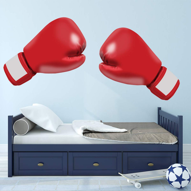 Adhésif décoratif gants de boxe Home Gym, Rouge, H 16 po x l 10 po