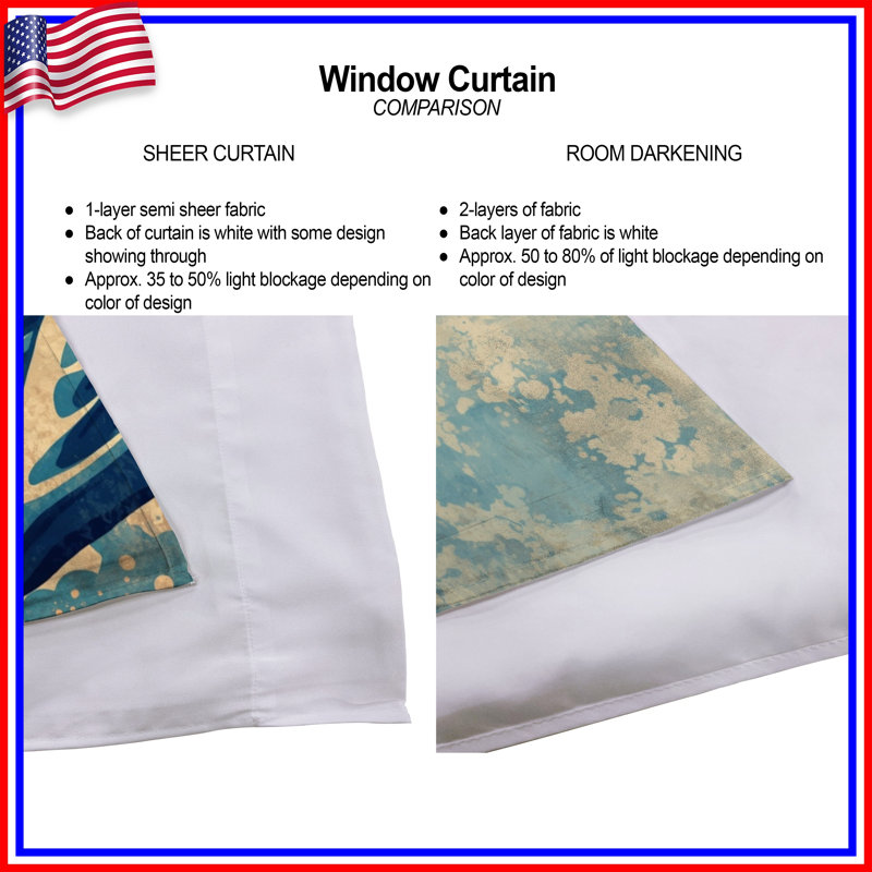 Rideaux japonais obscurcissant et obscurcissant - 2 panneaux, 40in x 52in - 2 panels, Sheer