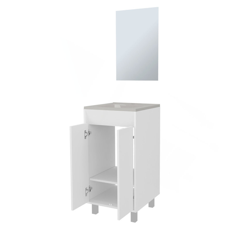 Armoire de salle de bain Saratoga avec 2 portes, blanc