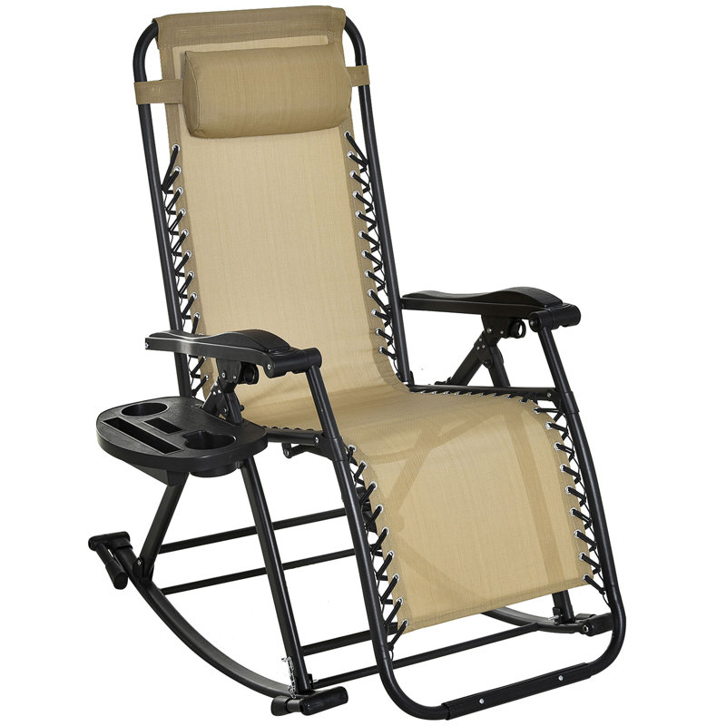 Chaise longue simple inclinable de 47,34 po sahur, Tanné