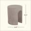 Outdoor MGO Round With U-Shape Side Table