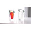 Slant Vase-Clear w/Bubbles