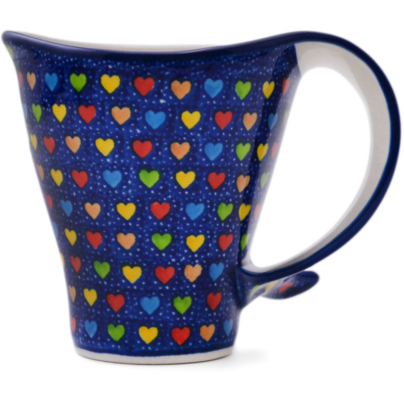 12 oz. Tasse en grès - spectacle de pois colorés