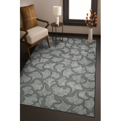 Tapis décoratif tissé gris Mosso
