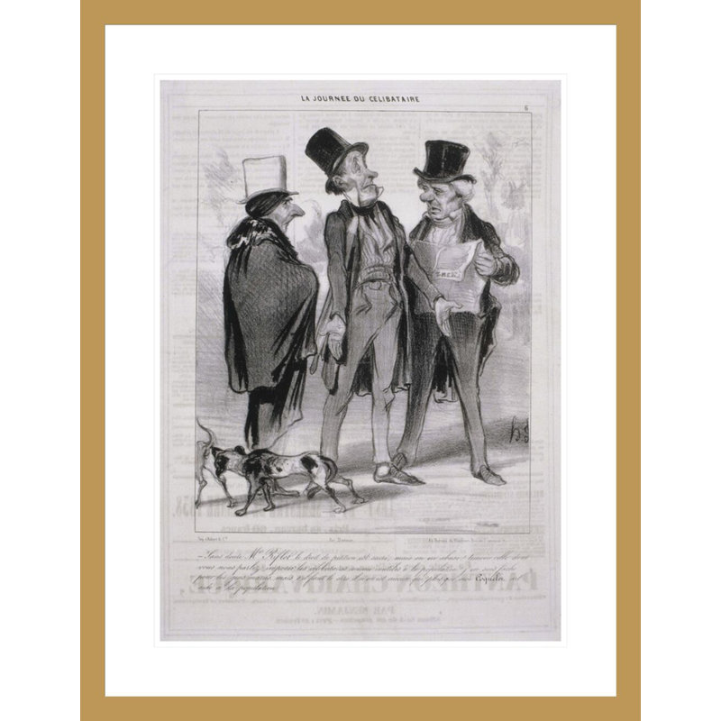 La journée du célibat par Honoré Daumier, H 29,5 po x l 22,94 po