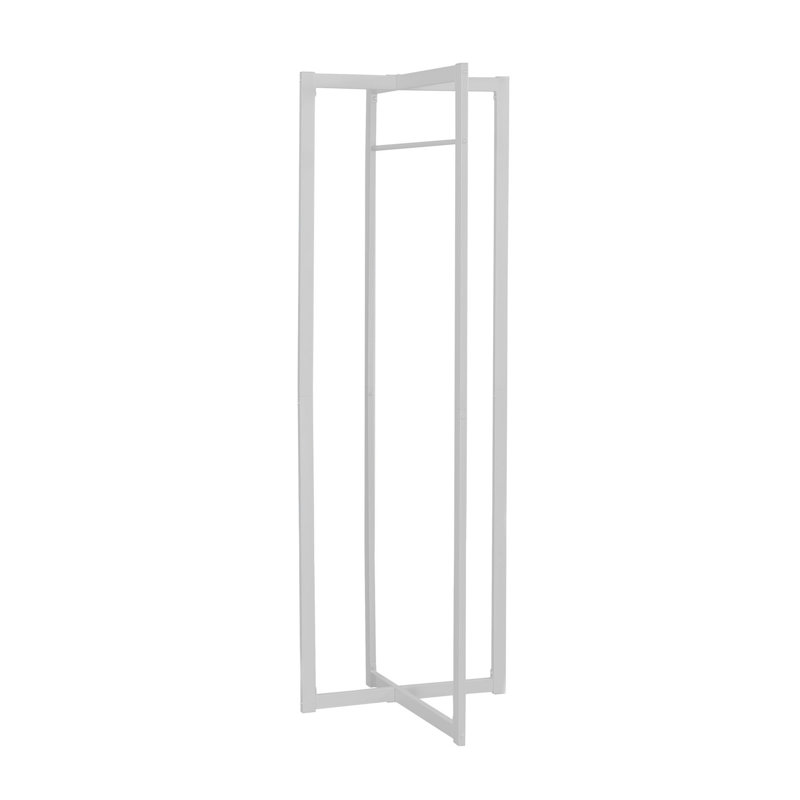Portemanteau, portemanteau, autoportant, barre de suspension, vestibule, H 72 po, chambre à coucher, métal blanc, contemporain, moderne