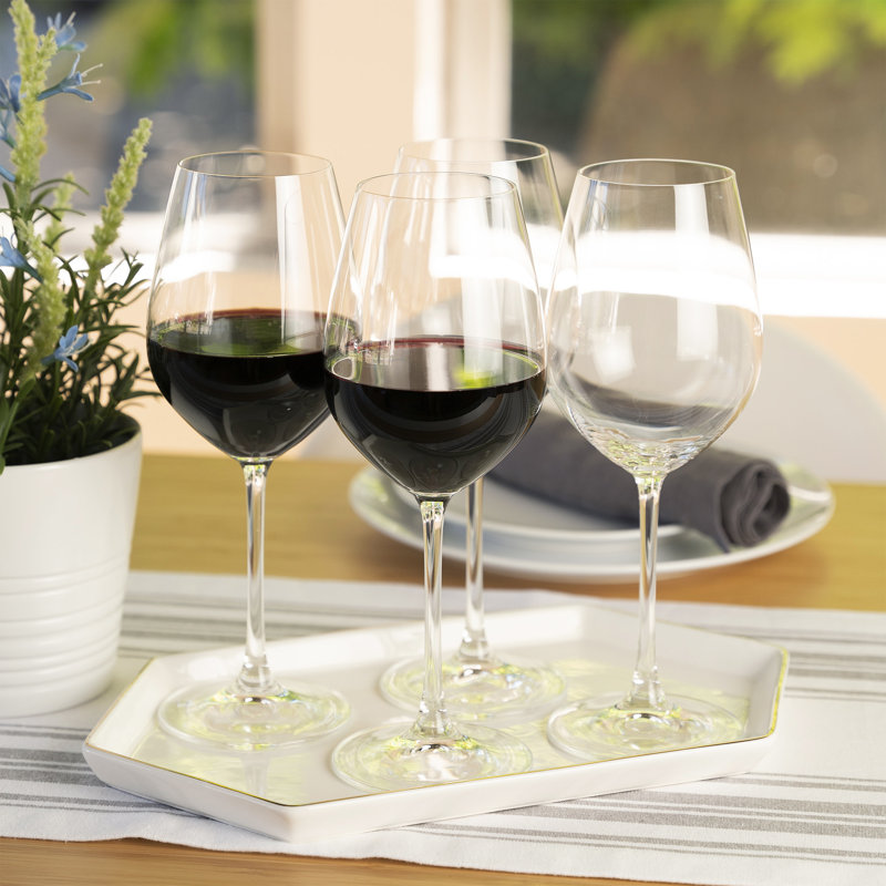 19.4 oz European-Made Lead-Free Crystal Red Wine Glass Set