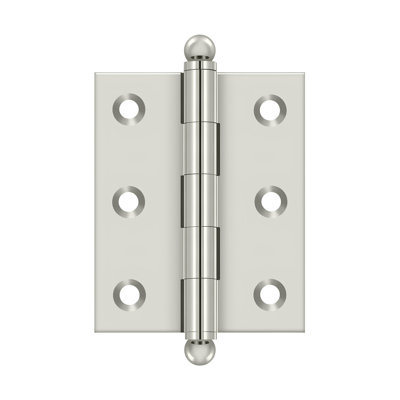 Charnière 2 1/2 po x 2 po Deltana CH2520U14 avec embouts sphériques en nickel poli