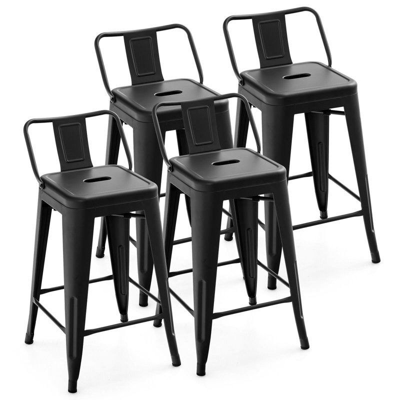 Agaath Bar Stool, Black