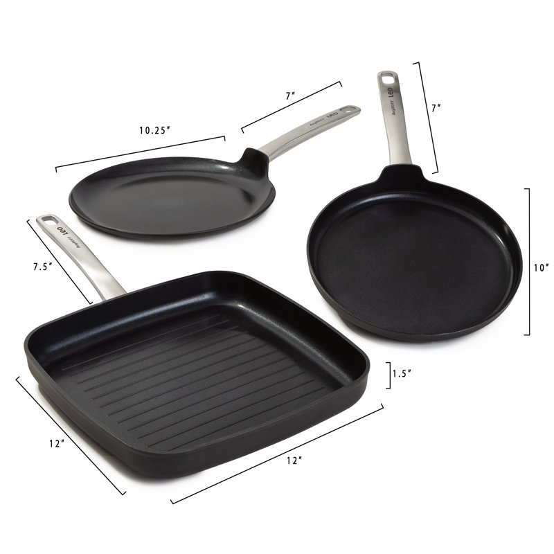 Moule à crêpes en céramique antiadhésive de 10,25 po BergHOFF Leo Graphite