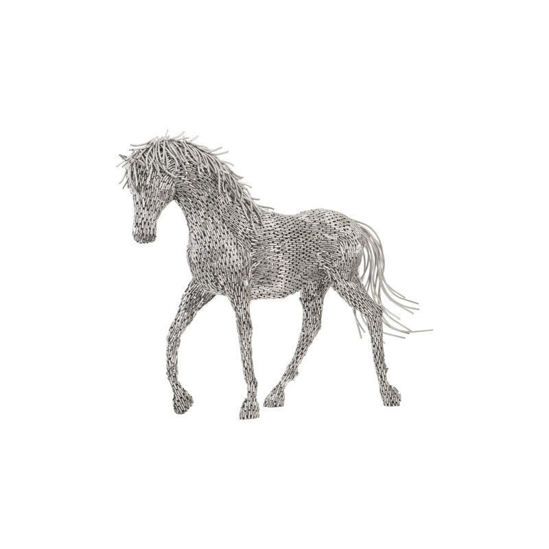Statue de cheval en acier inoxydable