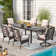 Sutiya 6 - Person Rectangular Extendable Outdoor Dining Set with 2 Swivel Chairs & Cushions