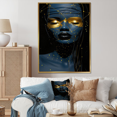 Florianne " Gold And Blue Masked Woman "