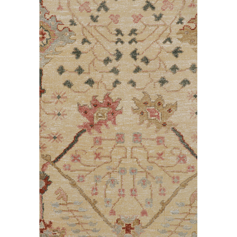 Oushak Hand Knotted Geometric Area Rug, Rectangle 5' x 7'