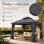 13 pi. L 10 pi. D Pavillon de jardin en acier-133050894-133050895