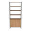 Drake Two Door Walnut Bookcase with Storage-1823925855