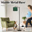 Lampe sur pied à arc avec abat-jour réglable Fan art doré Palm vert émeraude Lampe sur pied 3 températures de couleur à intensité variable avec poteau pour interrupteur de chambre à coucher