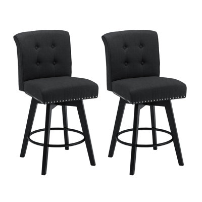 Odelin Swivel Upholstered Counter Stool