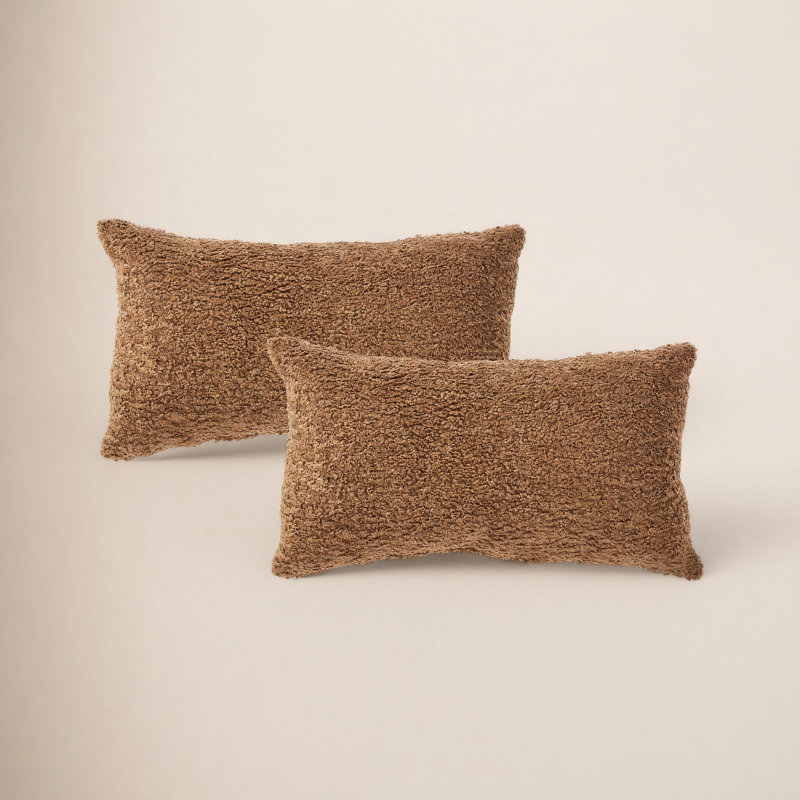 Zavia Reversible Throw Pillow, 12" x 18", Zazzle Taupe