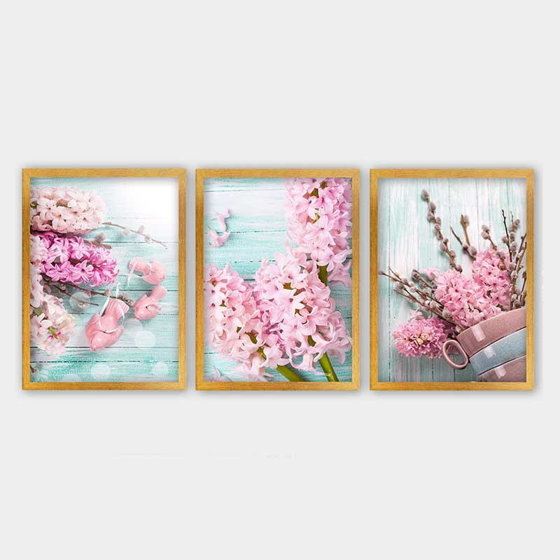 Superbe ensemble de peintures décoratives encadrées (3 pièces) de 21,7 po x 29,5 po chacune | Cadre 100% bois avec polystyrène de 0,8 pouce | Impression numérique UV | Parfait pour la décoration murale de salon, de bureau et de galerie