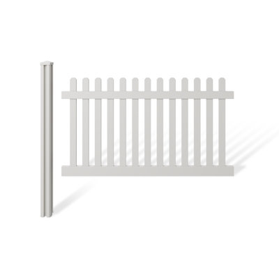 WamBam 4 ft. H x 7 ft. W Traditional Vinyl Picket Fence Panel