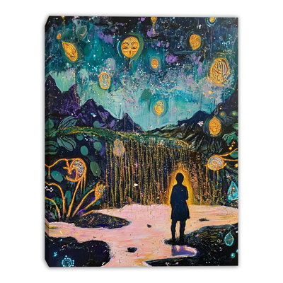 «Lantern Forest Path», art mural sur toile tendue