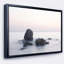«Rocks in the Sea» en noir et blanc - reproduction de photo sur toile-26694083