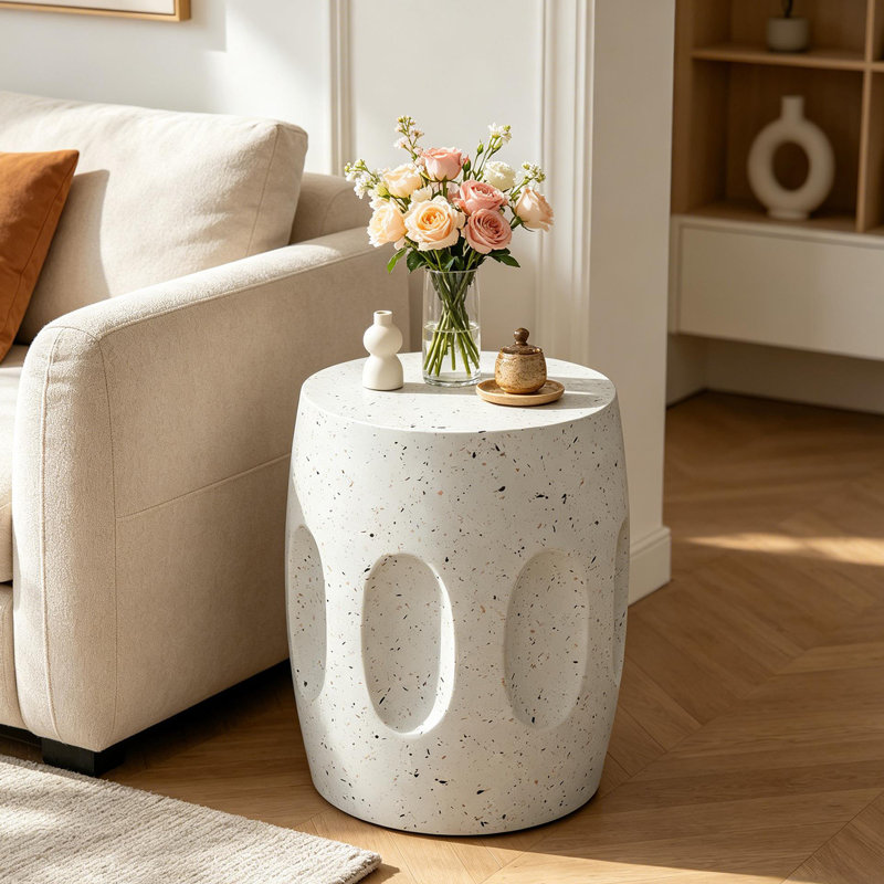 Miraflores Round Outdoor Side Table , 34cm cm W 34cm cm D