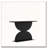 47''Double Semi-Circles 3d Hammer-Shaped Texture Base Wood Console Table
