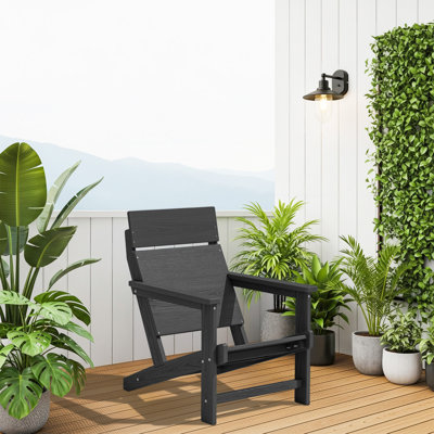 Hdpe One-Piece Backrest Adirondack Chair