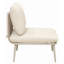 Modern Sectionals Armless Chair, 4 Inch Cushion, Steel Frame Patio Seat