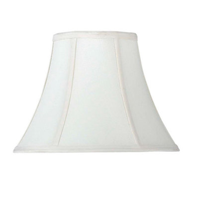 Abat-jour en imitation soie, forme cloche, style araignée, blanc, 30,5 cm (L) x 30,5 cm (l) x 23 cm (H)