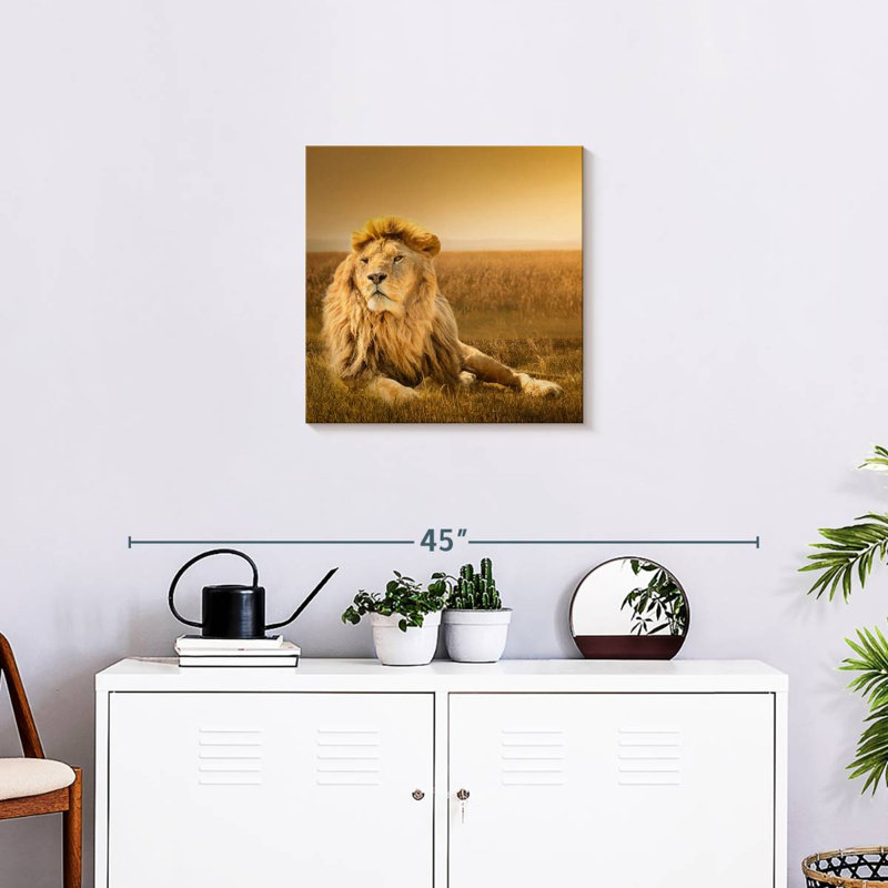 Crowle Glorious Lion en safari, H 20 po x l 20 po